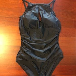 Ellen Tracy, black one piece, Size medium